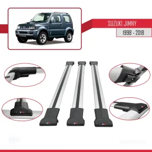 Suzuki Jimny 1998-2018 Arası ile Uyumlu FLY Model Ara Atkı Tavan Barı GRİ 3 ADET BAR - Görsel 5