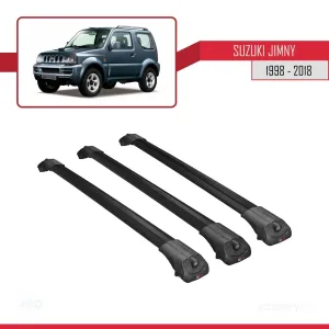 Suzuki Jimny 1998-2018 Arası ile uyumlu ACE-1 Ara Atkı Tavan Barı SİYAH 3 ADET BAR - Görsel 3