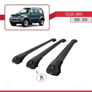Suzuki Jimny 1998-2018 Arası ile uyumlu ACE-1 Ara Atkı Tavan Barı SİYAH 3 ADET BAR - Görsel 4