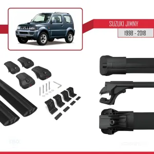 Suzuki Jimny 1998-2018 Arası ile uyumlu ACE-1 Ara Atkı Tavan Barı SİYAH - Görsel 5