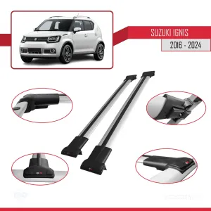 Suzuki Ignıs 2016 ve Sonrası ile Uyumlu FLY Model Ara Atkı Tavan Barı GRİ - Görsel 5