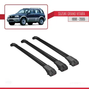 Suzuki Grand Vitara 1998-2005 Arası ile uyumlu ACE-1 Ara Atkı Tavan Barı SİYAH 3 ADET BAR - Görsel 3