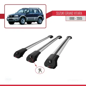 Suzuki Grand Vitara 1998-2005 Arası ile uyumlu ACE-1 Ara Atkı Tavan Barı GRİ 3 ADET BAR - Görsel 4