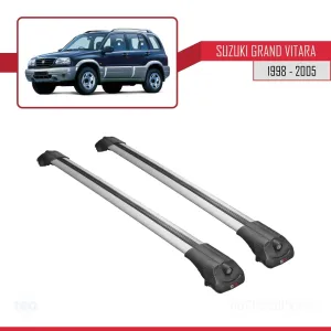Suzuki Grand Vitara 1998-2005 Arası ile uyumlu ACE-1 Ara Atkı Tavan Barı GRİ - Görsel 3