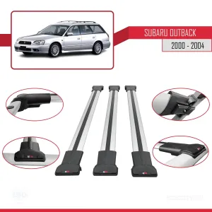 Subaru Outback 2000-2004 Arası ile uyumlu FLY Model Ara Atkı Tavan Barı GRİ 3 ADET BAR - Görsel 5