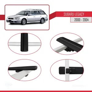 Subaru Legacy 2000-2004 Arası ile uyumlu Basic Model Ara Atkı Tavan Barı SİYAH 3 ADET thumb 4