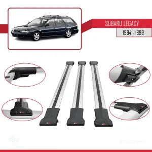 Subaru Legacy 1994-1999 Arası ile uyumlu FLY Model Ara Atkı Tavan Barı GRİ 3 ADET BAR thumb 5