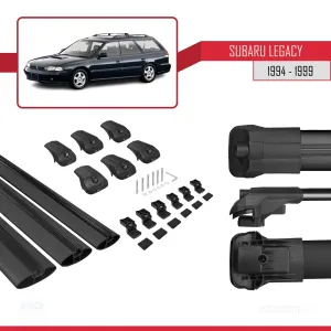 Subaru Legacy 1994-1999 Arası ile uyumlu ACE-1 Ara Atkı Tavan Barı SİYAH 3 ADET BAR - Görsel 5