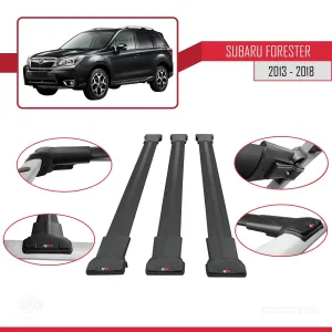 Subaru Forester 2013-2018 Arası ile Uyumlu FLY Model Ara Atkı Tavan Barı SİYAH 3 ADET BAR - Görsel 5