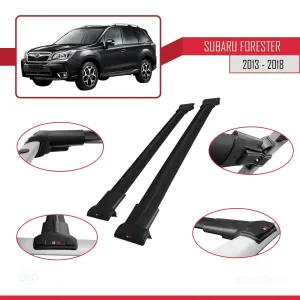 Subaru Forester 2013-2018 Arası ile uyumlu FLY Model Ara Atkı Tavan Barı SİYAH - Görsel 5