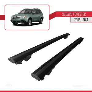 Subaru Forester 2008-2013 Arası ile uyumlu HOOK Model Anahtar Kilitli Ara Atkı Tavan Barı SİYAH - Görsel 4