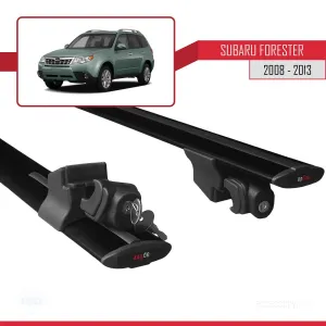 Subaru Forester 2008-2013 Arası ile uyumlu HOOK Model Anahtar Kilitli Ara Atkı Tavan Barı SİYAH - Görsel 5