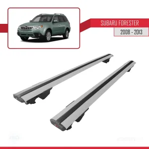 Subaru Forester 2008-2013 Arası ile uyumlu HOOK Model Anahtar Kilitli Ara Atkı Tavan Barı GRİ - Görsel 4