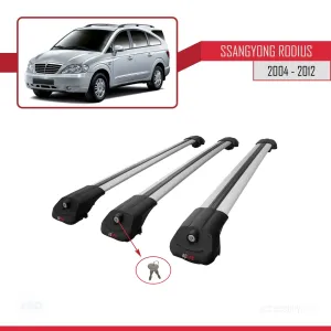 Ssangyong Rodius 2004-2012 Arası ile uyumlu ACE-1 Ara Atkı Tavan Barı GRİ 3 ADET BAR thumb 4