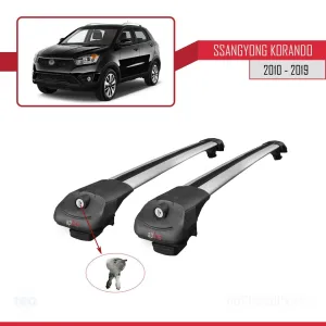 Ssangyong Korando (C) 2010-2019 Arası ile uyumlu ACE-1 Ara Atkı Tavan Barı GRİ thumb 4