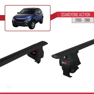 Ssangyong Actyon 2005-2010 Arası ile uyumlu ACE-4 Ara Atkı Tavan Barı SİYAH thumb 5
