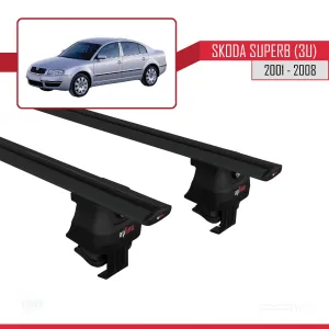 Skoda Superb (3U) 2001-2008 Arası ile uyumlu ACE-4 Ara Atkı Tavan Barı SİYAH - Görsel 4