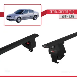 Skoda Superb (3U) 2001-2008 Arası ile uyumlu ACE-4 Ara Atkı Tavan Barı SİYAH - Görsel 5