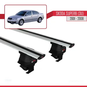 Skoda Superb (3U) 2001-2008 Arası ile uyumlu ACE-4 Ara Atkı Tavan Barı GRİ - Görsel 2