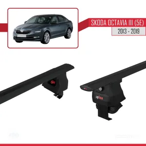 Skoda Octavia III (5E) 2013-2019 Arası ile uyumlu ACE-4 Ara Atkı Tavan Barı SİYAH thumb 5