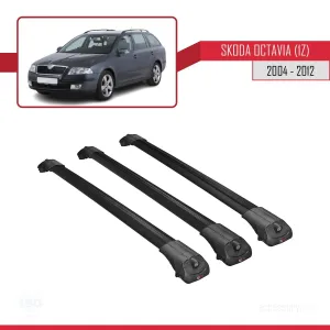 Skoda Octavia (1Z) 2004-2012 Arası ile uyumlu ACE-1 Ara Atkı Tavan Barı SİYAH 3 ADET BAR thumb 3