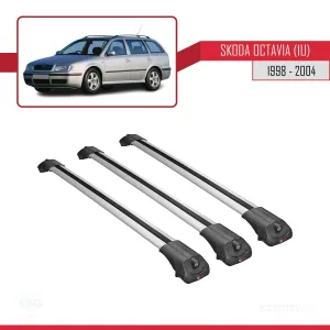 Skoda Octavia (1U) 1998-2004 Arası ile uyumlu ACE-1 Ara Atkı Tavan Barı GRİ 3 ADET BAR thumb 3