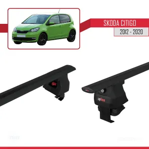 Skoda Citigo 2012-2020 Arası ile uyumlu ACE-4 Ara Atkı Tavan Barı SİYAH thumb 5