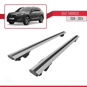 Seat Tarraco 2019 ve Sonrası ile uyumlu HOOK Model Anahtar Kilitli Ara Atkı Tavan Barı GRİ - Görsel 4