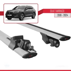 Seat Tarraco 2019 ve Sonrası ile uyumlu HOOK Model Anahtar Kilitli Ara Atkı Tavan Barı GRİ - Görsel 5