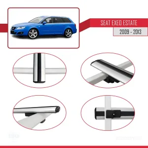 Seat Exeo 3R9 2009-2013 Arası ile uyumlu Basic Model Ara Atkı Tavan Barı GRİ 3 ADET thumb 4