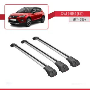 Seat Arona (KJ7) 2017 ve Sonrası ile uyumlu ACE-1 Ara Atkı Tavan Barı GRİ 3 ADET BAR - Görsel 3