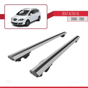 Seat Altea XL 2006-2015 Arası ile uyumlu HOOK Model Anahtar Kilitli Ara Atkı Tavan Barı GRİ - Görsel 4