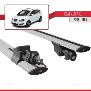 Seat Altea XL 2006-2015 Arası ile uyumlu HOOK Model Anahtar Kilitli Ara Atkı Tavan Barı GRİ - Görsel 5