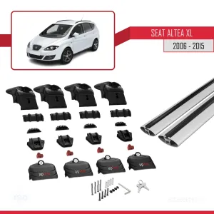 Seat Altea XL 2006-2015 Arası ile uyumlu ACE-2 Ara Atkı Tavan Barı GRİ thumb 5