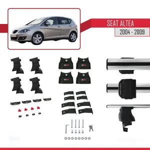 Seat Altea 2004-2009 Arası ile uyumlu ACE-4 Ara Atkı Tavan Barı GRİ - Görsel 4