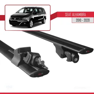 Seat Alhambra 2010-2020 Arası ile uyumlu HOOK Model Anahtar Kilitli Ara Atkı Tavan Barı SİYAH thumb 5