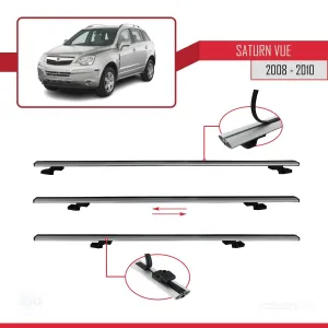 Saturn Vue Opel Antara 2008-2010 Arası ile uyumlu Basic Model Ara Atkı Tavan Barı GRİ 3 ADET thumb 5