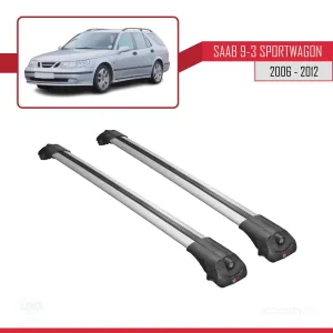 Saab 9-3 Sportwagon 2006-2012 Arası ile uyumlu ACE-1 Ara Atkı Tavan Barı GRİ thumb 3