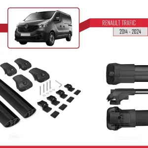 Renault Trafic 2014 ve Sonrası ile uyumlu ACE-1 Ara Atkı Tavan Barı SİYAH thumb 5