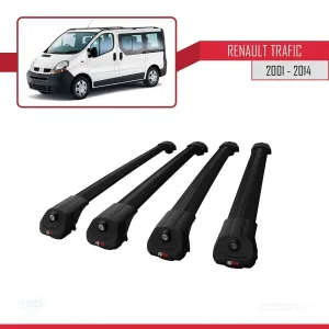 Renault Trafic 2001-2014 Arası ile uyumlu ACE-1 Ara Atkı Tavan Barı SİYAH 4 ADET BAR thumb 4