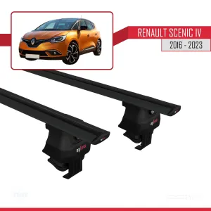 Renault Scenic IV 2016-2023 Arası ile uyumlu ACE-4 Ara Atkı Tavan Barı SİYAH thumb 4