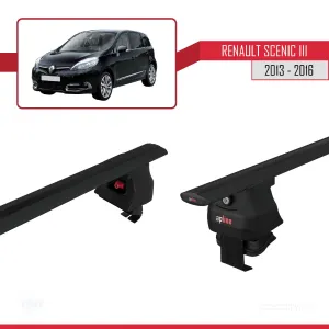 Renault Scenic III 2013-2016 Arası ile uyumlu ACE-4 Ara Atkı Tavan Barı SİYAH thumb 5