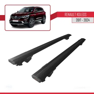 Renault Koleos 2017 ve Sonrası ile uyumlu HOOK Model Anahtar Kilitli Ara Atkı Tavan Barı SİYAH - Görsel 4