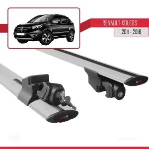Renault Koleos 2011-2016 Arası ile uyumlu HOOK Model Anahtar Kilitli Ara Atkı Tavan Barı GRİ - Görsel 5