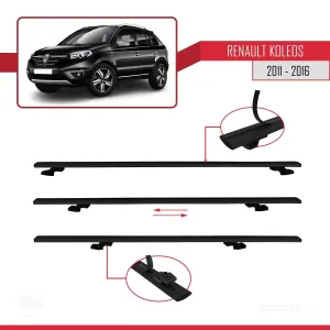 Renault Koleos 2011-2016 Arası ile uyumlu Basic Model Ara Atkı Tavan Barı SİYAH 3 ADET - Görsel 5