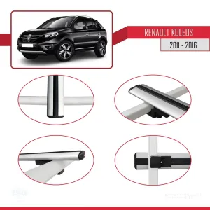 Renault Koleos 2011-2016 Arası ile uyumlu Basic Model Ara Atkı Tavan Barı GRİ 3 ADET thumb 4
