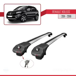 Renault Koleos 2011-2016 Arası ile uyumlu ACE-1 Ara Atkı Tavan Barı GRİ thumb 4