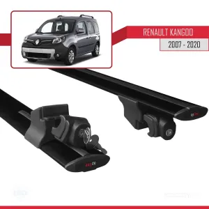Renault Kangoo 2007-2020 Arası ile uyumlu HOOK Model Anahtar Kilitli Ara Atkı Tavan Barı SİYAH thumb 5