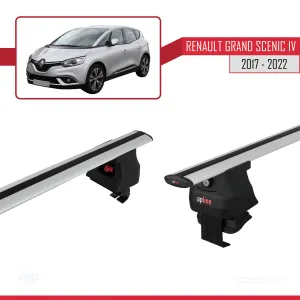 Renault Grand Scenic IV 2017-2022 Arası ile uyumlu ACE-4 Ara Atkı Tavan Barı GRİ thumb 5