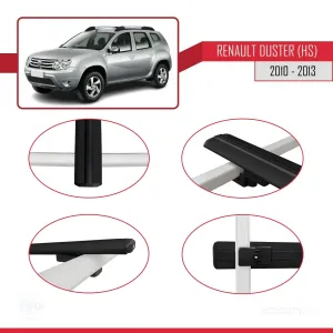 Renault Duster (HS) 2010-2013 Arası ile uyumlu Basic Model Ara Atkı Tavan Barı SİYAH 3 ADET thumb 4